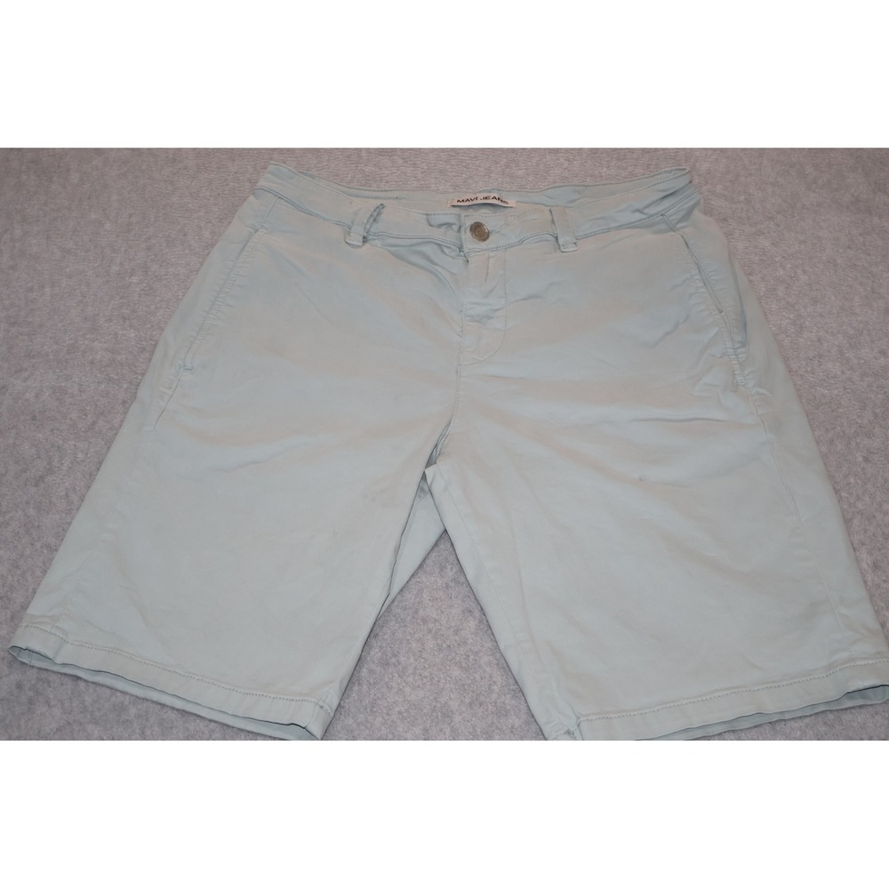 Mavi Jeans Mike Shorts Mens 34 Light Blue Chino Cotton Blend M04332 **